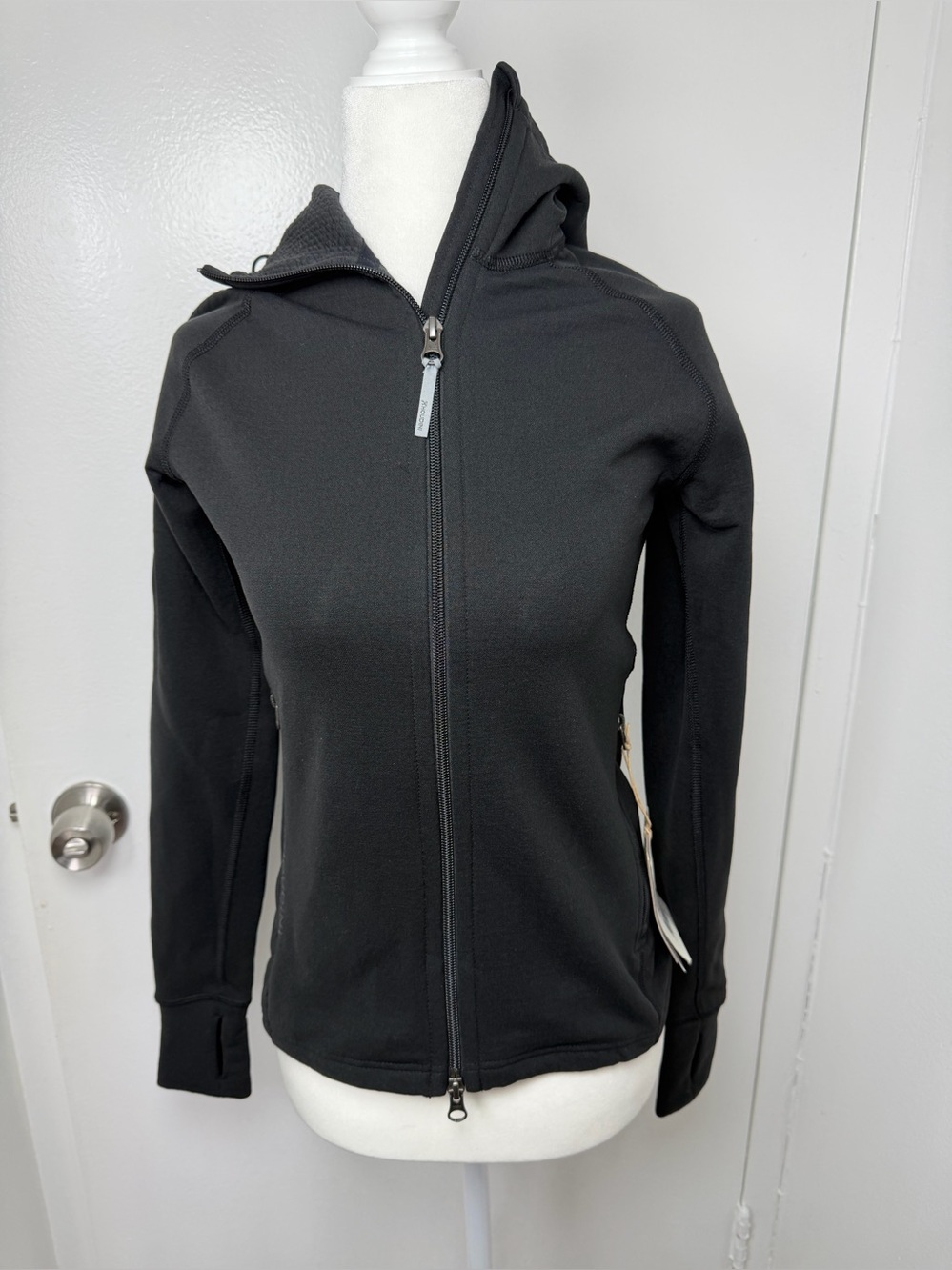 Houdini Women’s Mono Air Houdi XS True Black Full Zip Polartec Power Air NWT